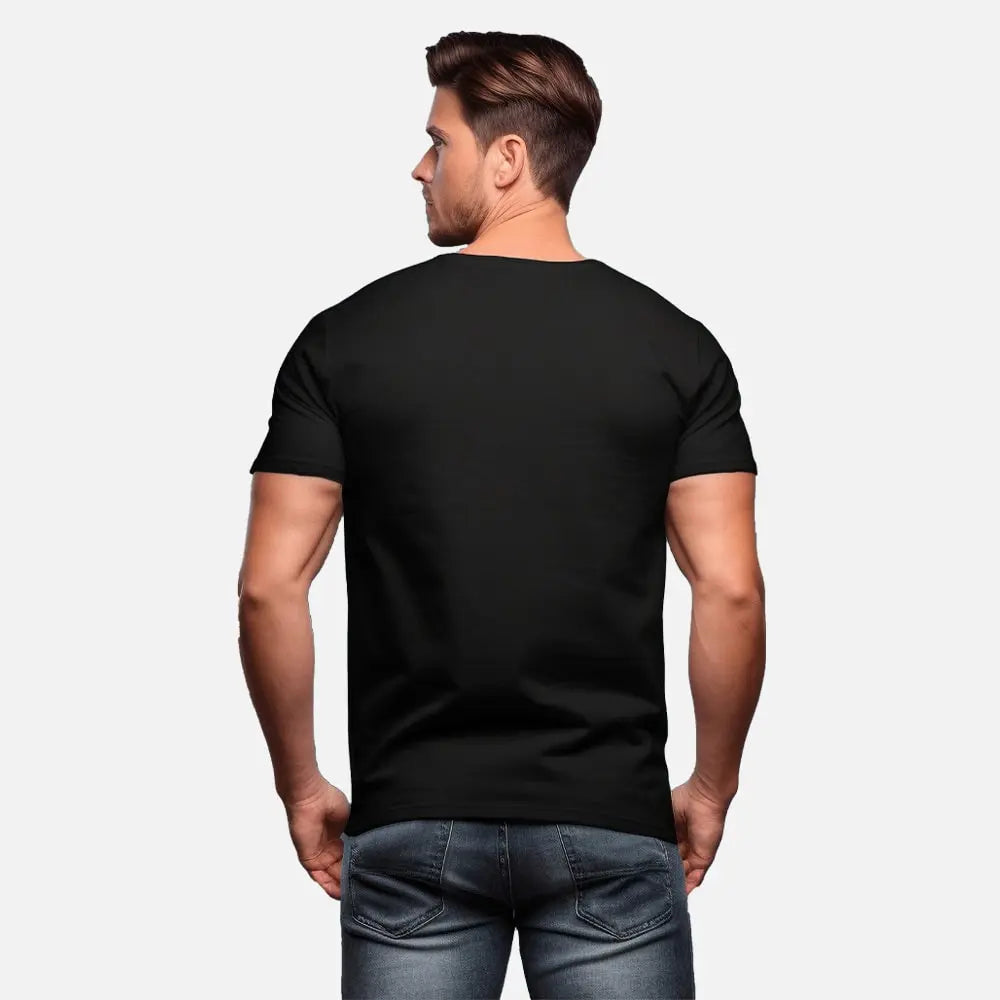 Mens Premium Quality Best Slim Fitted Crewneck T-Shirt Black - Crimson Classics - 4